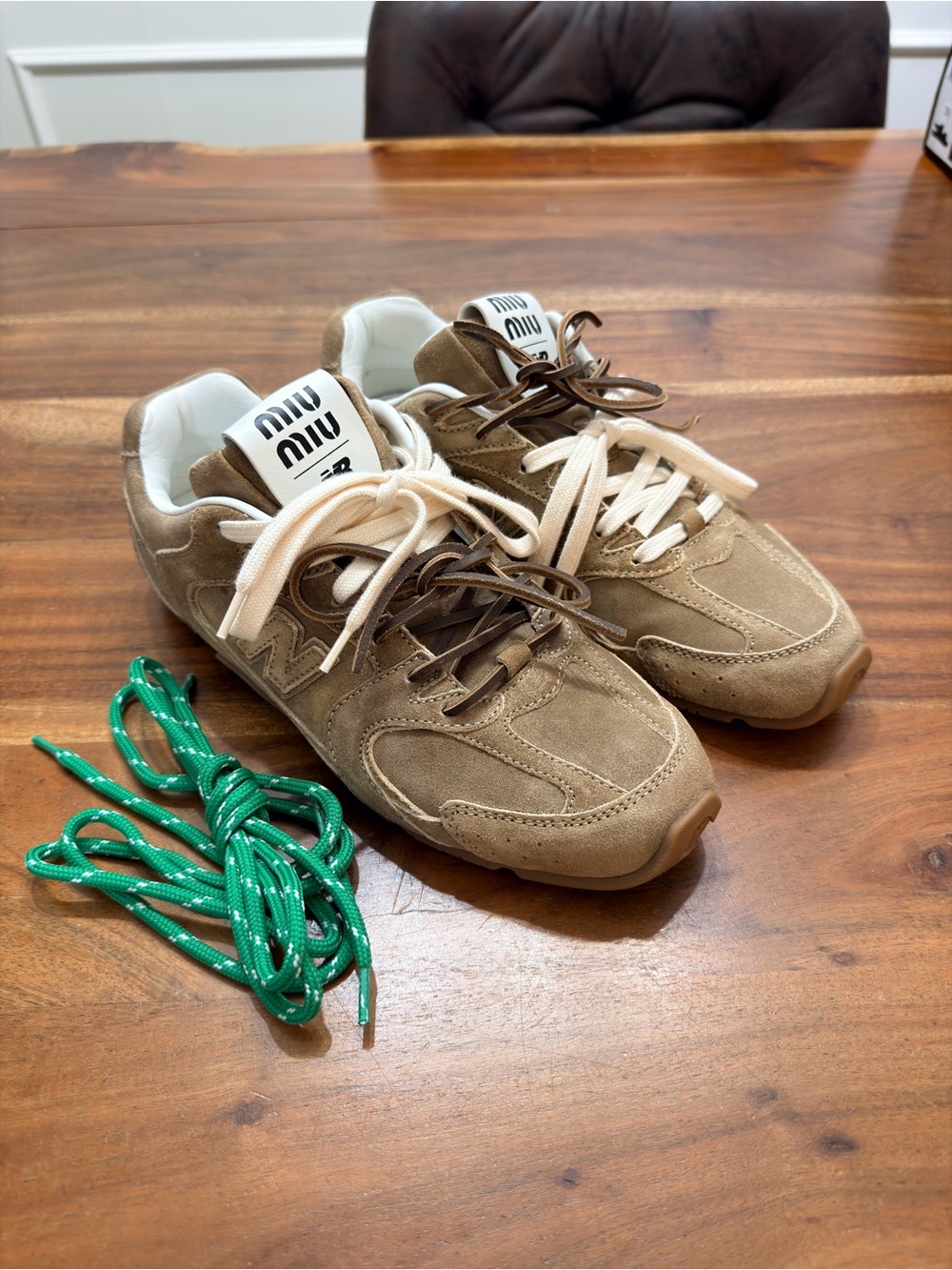 100% Authentic Miu Miu x New Balance 530 SL Ecru sneakers - Size 38.5